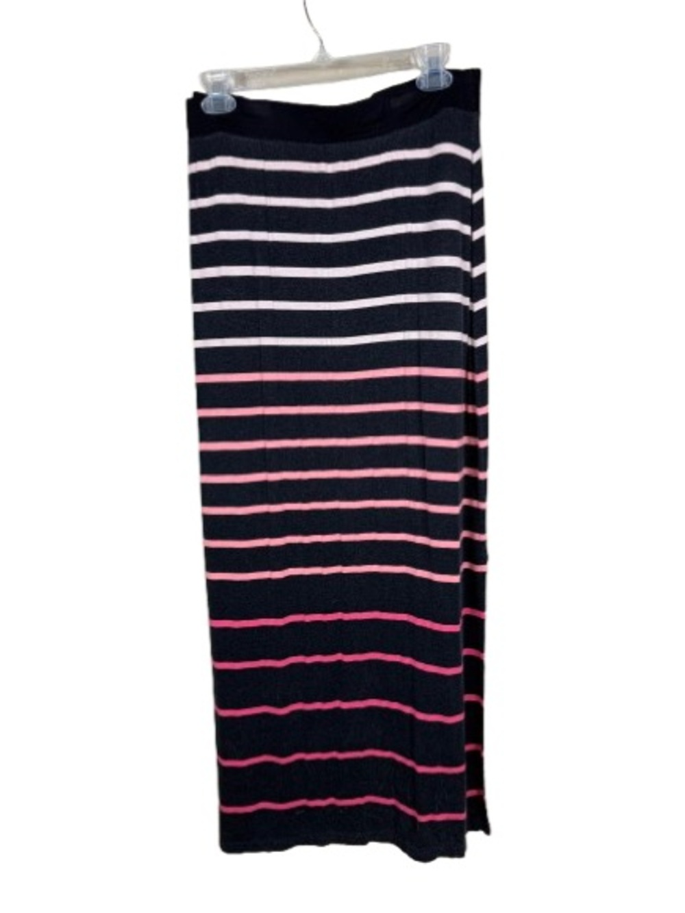 Apt. 9 Navy Maxi Skirt with Pink Stripes
